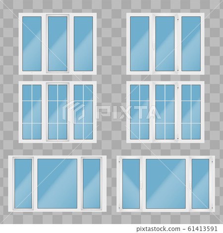 Set of Plastic PVC windows 61413591
