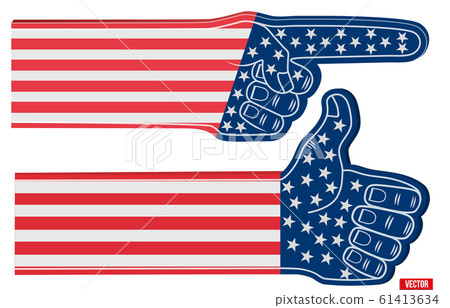 Sports Fan Foam Finger Point and Like USA Flag 61413634