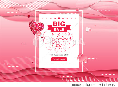 Valentine day love lettering web brochure flyer for advertising sale party design element wooden background Valentine day love lettering web brochure flyer for advertising sale party design element wooden background 61414649