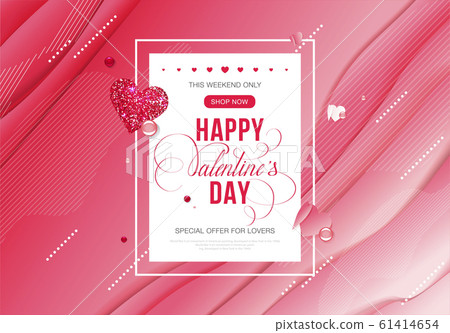 Valentine day love lettering web brochure flyer for advertising sale party design element wooden background Valentine day love lettering web brochure flyer for advertising sale party design element wooden background 61414654