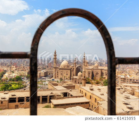 The Mosque-Madrassa of Sultan Hassan, view from the Citadel fence, Cairo, Egypt The Mosque-Madrassa of Sultan Hassan, view from the Citadel fence, Cairo, Egypt 61415055
