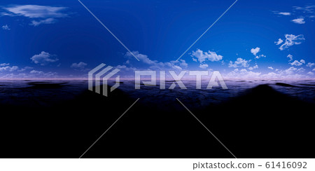 Panorama night with ocean 61416092