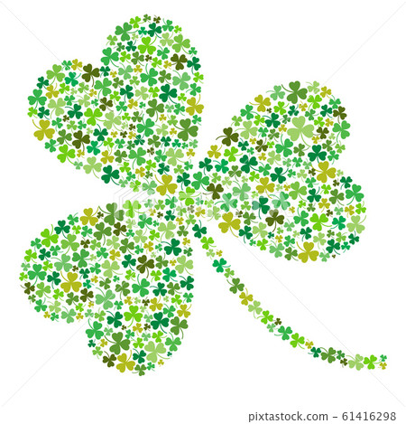 vector shamrock made of small shamrocks 61416298
