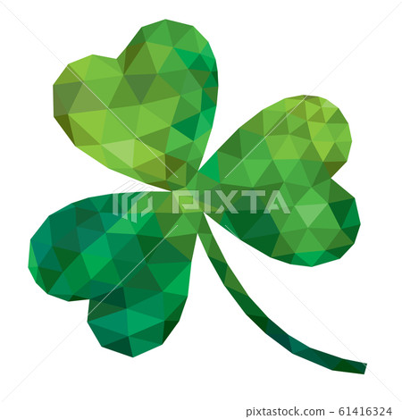 vector geometric polygonal shamrock 61416324