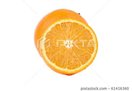 Whole orange fruit and its segment isolated on white background. Whole orange fruit and its segment isolated on white background. 61416360