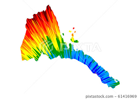 Eritrea - map is designed rainbow abstract Eritrea - map is designed rainbow abstract 61416969