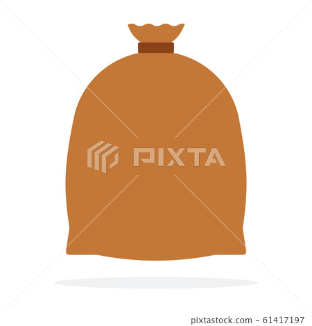 Large enclosed bag vector flat isolated Large enclosed bag vector flat isolated 61417197