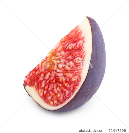 Fresh fig slice fruit isolated on white background Fresh fig slice fruit isolated on white background 61417296