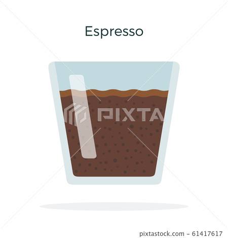 Espresso in a glass vector flat isolated Espresso in a glass vector flat isolated 61417617