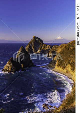(Shizuoka Prefecture) Sengan Gate and Mt. Fuji at sunset (Shizuoka Prefecture) Sengan Gate and Mt. Fuji at sunset 61418318