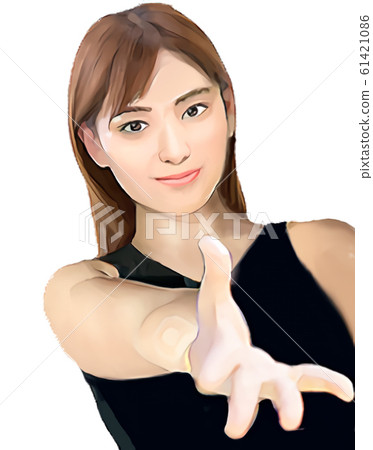 與我聯繫!婦女要求握手 與我聯繫!婦女要求握手 61421086