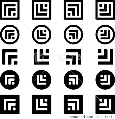 Arrow icon four direction set 61421571