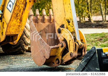 excavator bulldozer Backhoe heavy machinery home improvement works 61422666