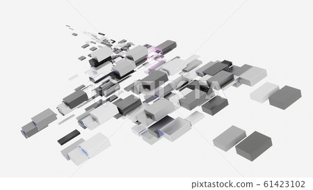 Abstract background of light and dark cubes 61423102