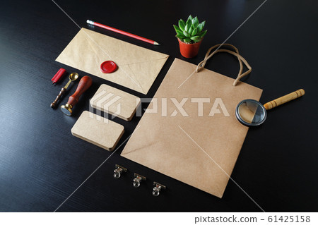 Kraft stationery template 61425158