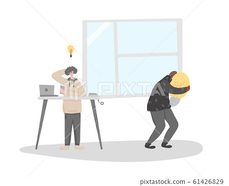 Plagiarism concept. Vector hand drawn property set Plagiarism concept. Vector hand drawn property set 61426829