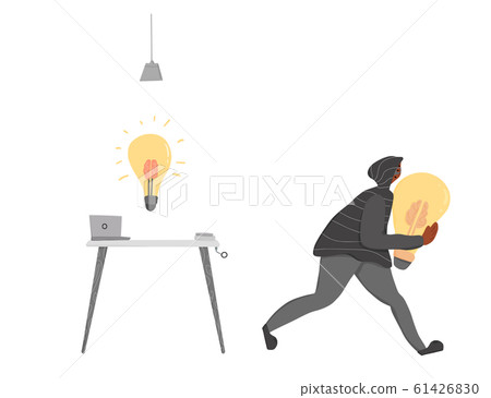 Plagiarism concept. Vector hand drawn property set 61426830