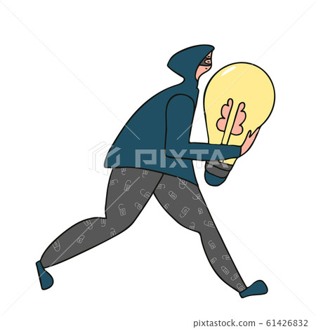 Plagiarism concept. Vector hand drawn property set 61426832