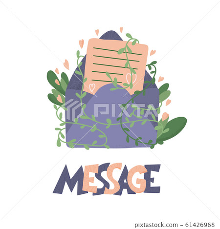 Message text with envelop and phone mail. Message text with envelop and phone mail. 61426968