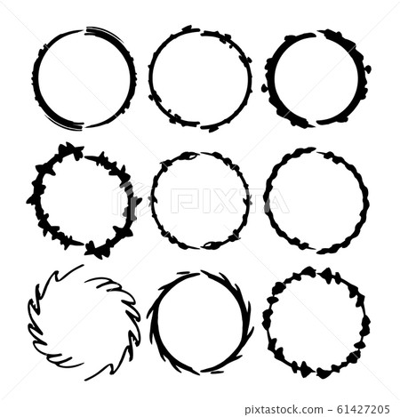 Set of black frames. Empty borders. Vector signs. Set of black frames. Empty borders. Vector signs. 61427205