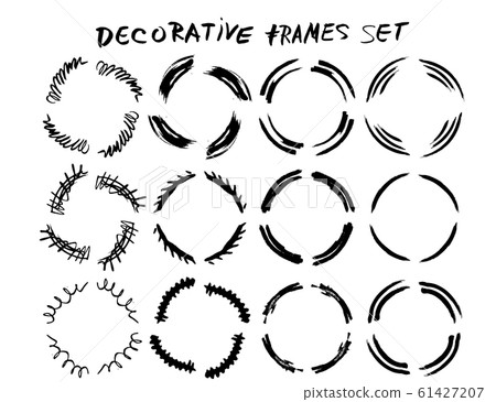 Set of black frames. Empty borders. Vector signs. Set of black frames. Empty borders. Vector signs. 61427207