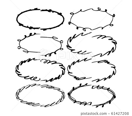 Set of black frames. Empty borders. Vector signs. 61427208