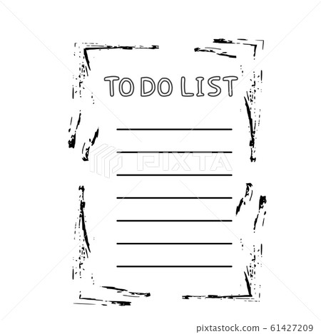To do list template blank. Vector illustration. 61427209