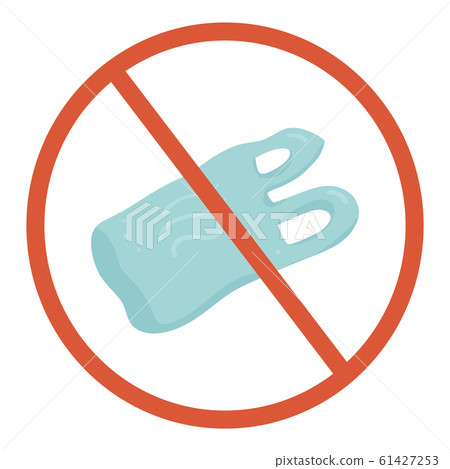 No plastic symbol. Forbidden vector plastic sign. No plastic symbol. Forbidden vector plastic sign. 61427253