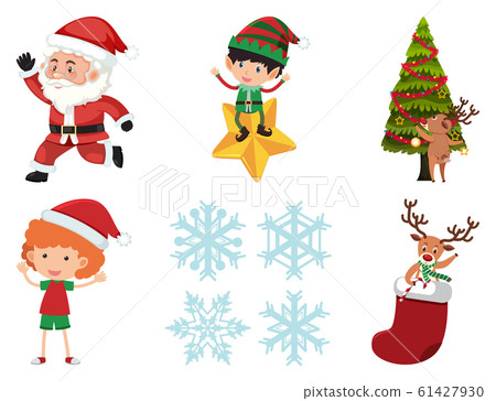 Christmas set with Santa and elf Christmas set with Santa and elf 61427930