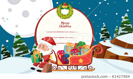 Border template with christmas theme in background 61427984