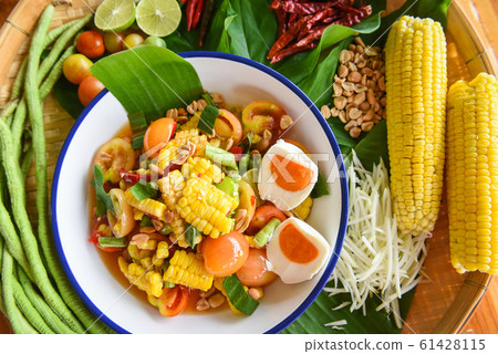 Corn Salad Papaya Som tum Thai menu Asian - salad 61428115