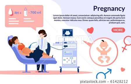 Medical Service for Pregnant Flat Vector Website 61428212