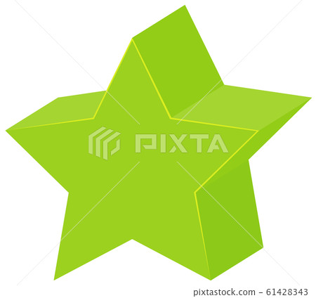 Geometric shape of star in green color Geometric shape of star in green color 61428343