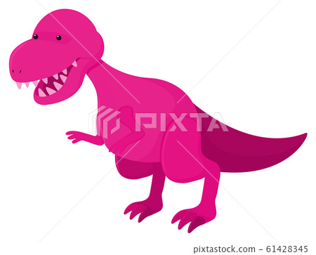 Single picture of tyrannosaurus rex in pink Single picture of tyrannosaurus rex in pink 61428345