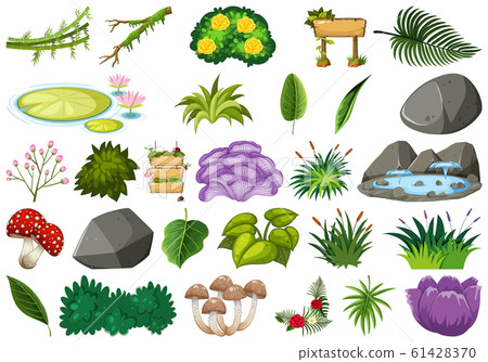 Set of isolated objects theme - gardening Set of isolated objects theme - gardening 61428370
