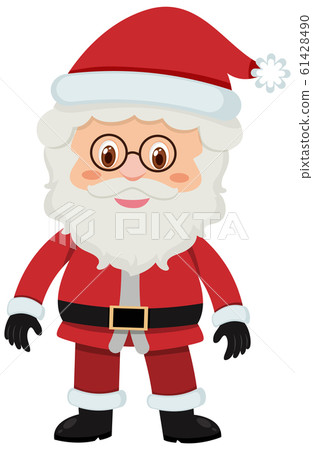 Single character of old Santa on white background Single character of old Santa on white background 61428490