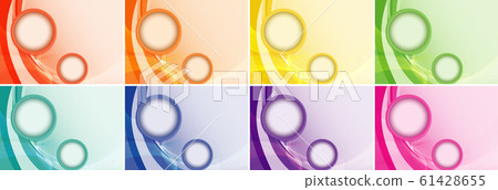 Eight backgrounds with round patterns 61428655