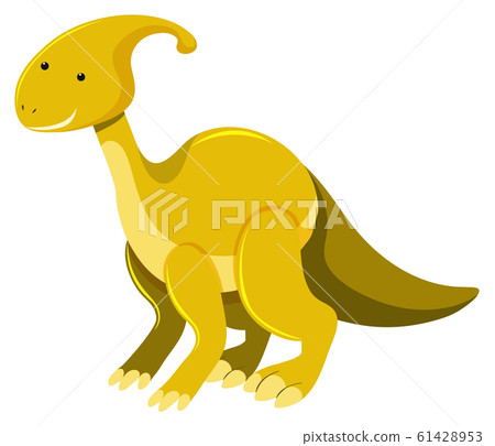 Single picture of yellow parasaurolophus 61428953