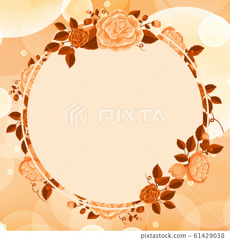 Background design with orange flower frame Background design with orange flower frame 61429038