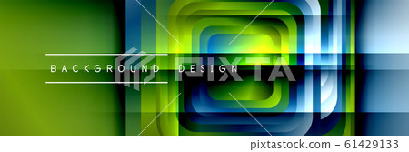 Round squares shapes composition geometric abstract background. Vector Illustration 61429133