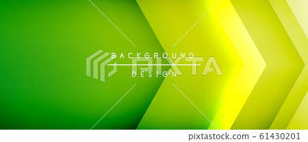Arrow lines, technology digital template with shadows and lights on gradient background. Trendy simple fluid color gradient abstract background with dynamic straight shadow lines effect 61430201