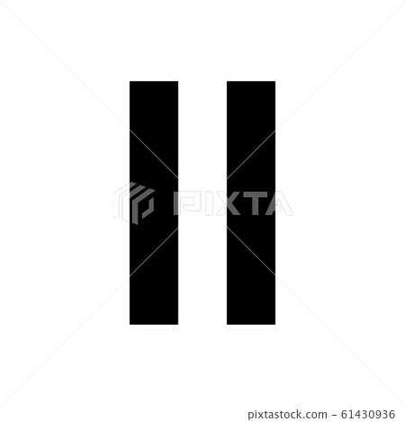 Black pause symbol for banner, general design Black pause symbol for banner, general design 61430936