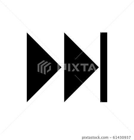 Black Forward to Last next symbol for banner, Black Forward to Last next symbol for banner, 61430937