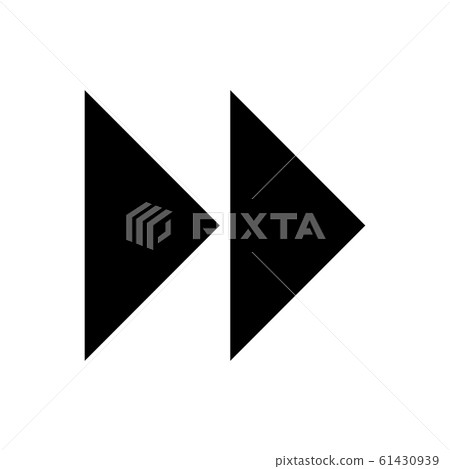 Black Fast forward symbol for banner, general 61430939