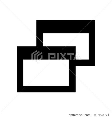 Black Application window symbol for banner, 61430971