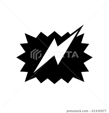 Cute Thunder Flash box icon for banner, general 61430977