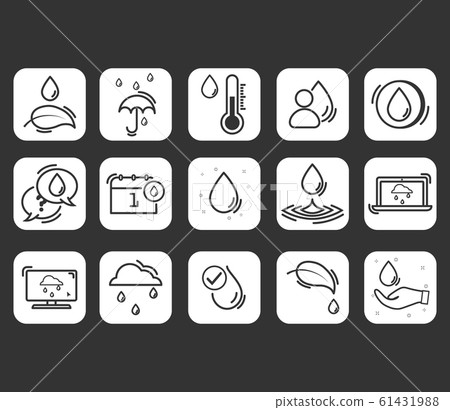 Set of water icons Set of water icons 61431988