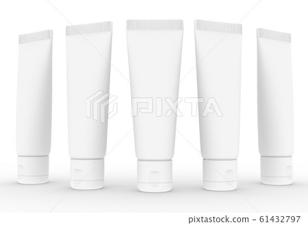 template empty capsule mockup white background , 3d rendering  61432797