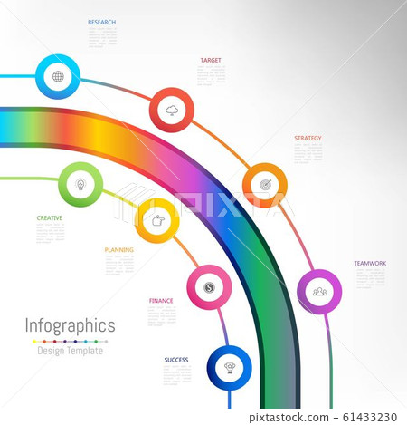 Infographic design elements with 8 options. Infographic design elements with 8 options. 61433230
