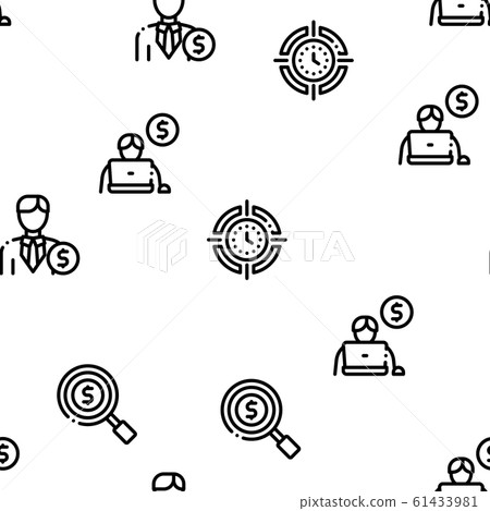 Investor Financial Seamless Pattern Vector 61433981